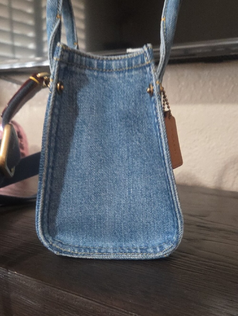 Coach Denim Mini Cargo Tote in Blue Indigo - Picture 4 of 7